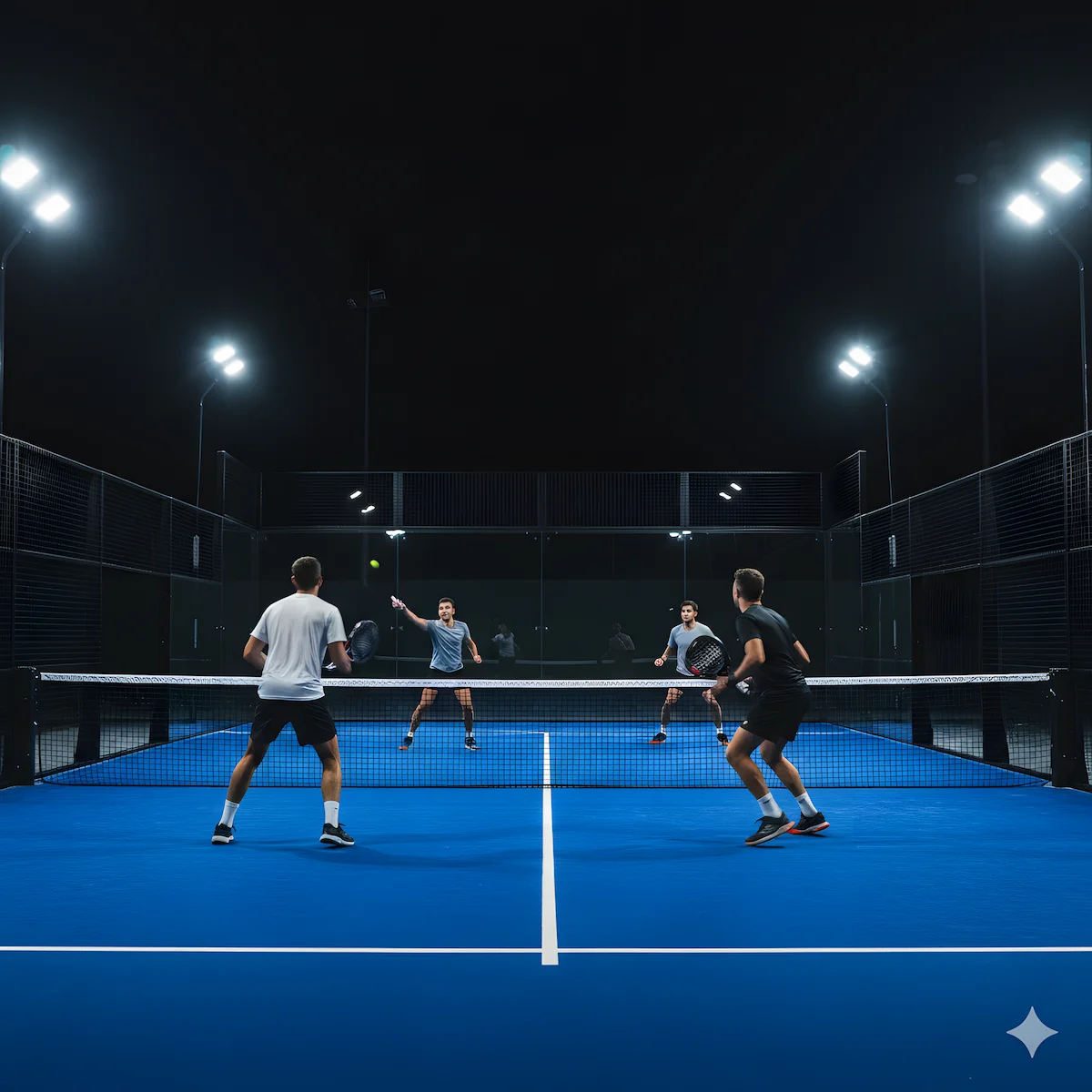 Night game with professional lighting
