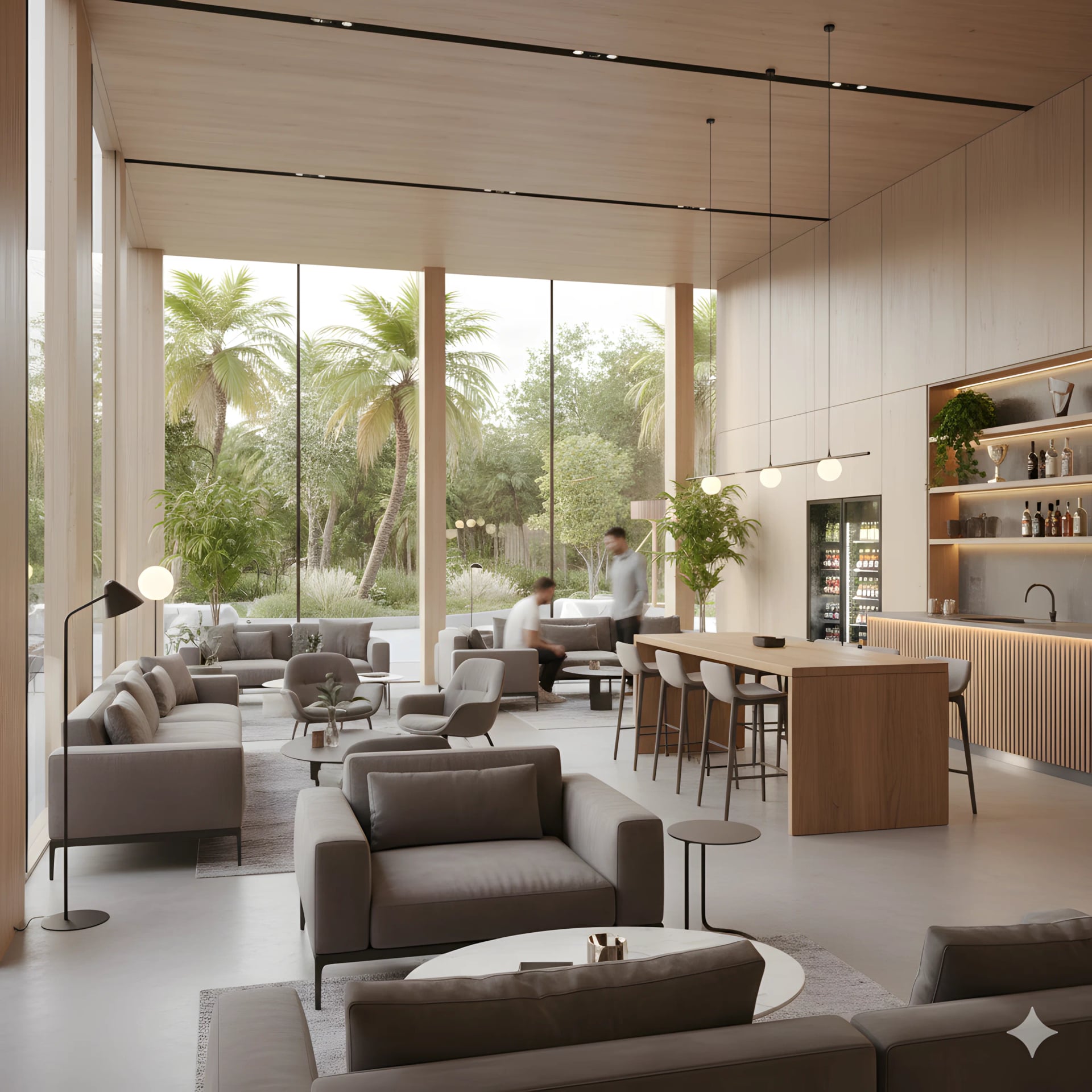 Club amenities and lounge